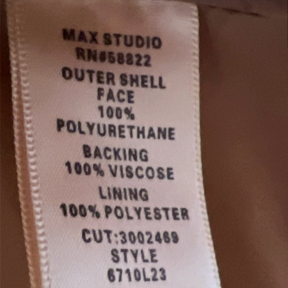 Max Studio Faux Leather Jacket Size Medium - Picture 6 of 9